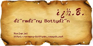 Örmény Bottyán névjegykártya